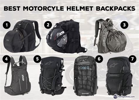 motorcycle helmet backpack attachment.